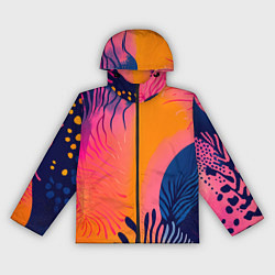 Женская ветровка Векторная абстракция с растениями - нейросеть