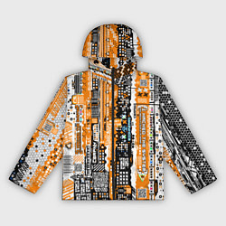 Женская ветровка Киберпанк паттерн жёлтый