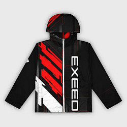 Ветровка с капюшоном женская Exeed - red uniform, цвет: 3D-белый