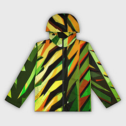 Ветровка с капюшоном женская Чёрно-жёлтая абстракция, цвет: 3D-черный