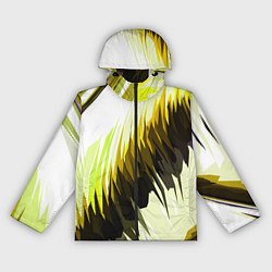 Женская ветровка Чёрно-жёлтые острые полосы на белом фоне