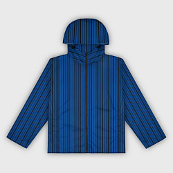 Женская ветровка Кобальтовый синий в тонкую чёрную полосу