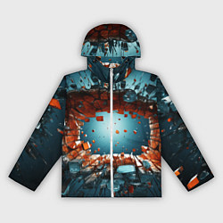 Женская ветровка Объемная дыра из частиц