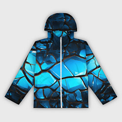 Женская ветровка Синяя текстура объемных плит