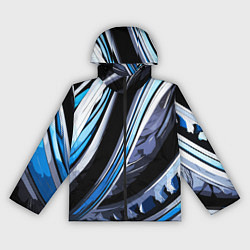 Женская ветровка Волнистая чёрно-синяя абстракция