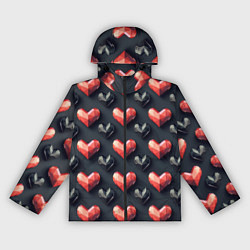 Женская ветровка Геометрические сердечки