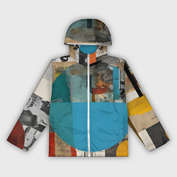 Женская ветровка Абстрактный ретро коллаж