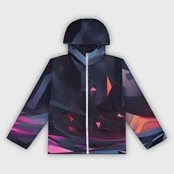 Ветровка с капюшоном женская Абстрактный вихрь, цвет: 3D-белый