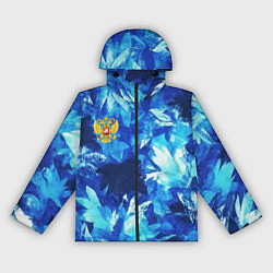 Женская ветровка Синий узорный камуфляж