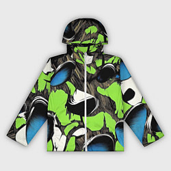 Женская ветровка Объемный камуфляж из слоев