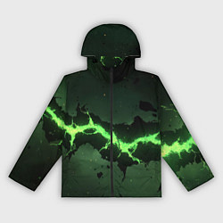 Женская ветровка Неоновая плита с зеленым разломом