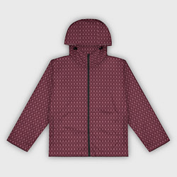 Женская ветровка Тёмный пыльно-розовый паттерн в горошек