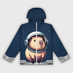 Женская ветровка Капибара космонавт в космосе