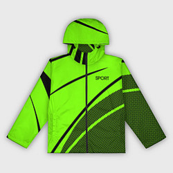 Женская ветровка Sport ярко-зелёный с чёрным точечный