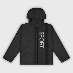 Женская ветровка Sport чёрно-серый полоса с затемнением