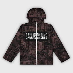 Ветровка с капюшоном женская Дни сакамото манга с героями, цвет: 3D-белый