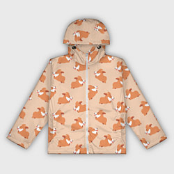 Женская ветровка Паттерн с забавными щенками породы корги