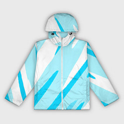 Женская ветровка Белый с голубым абстракция