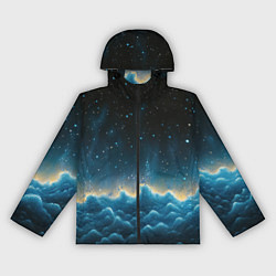 Женская ветровка Облака и черное небо текстура