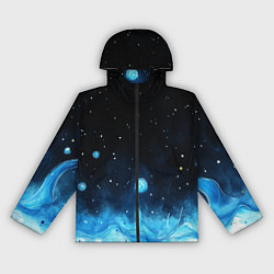 Женская ветровка Синяя светящееся краска