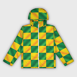 Женская ветровка Желтый и зеленый геометрический паттерн