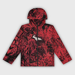 Женская ветровка Красный веном текстура Карнажа