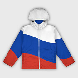 Женская ветровка Флаг России волной