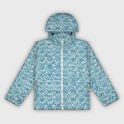 Женская ветровка Бело-синий текстурный