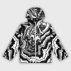 Женская ветровка Закрученные волны - чб абстракция