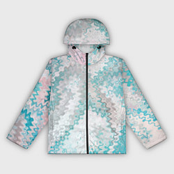 Женская ветровка Серо-бирюзовый абстрактный
