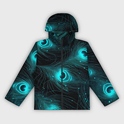 Женская ветровка Светящиеся перья павлина паттерн