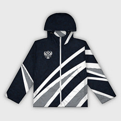 Женская ветровка Герб России тёмно-синий с белым