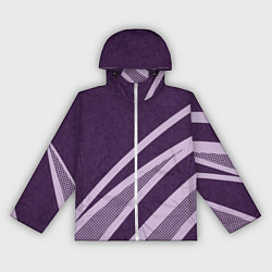 Женская ветровка Фиолетовый абстрактный с полосой