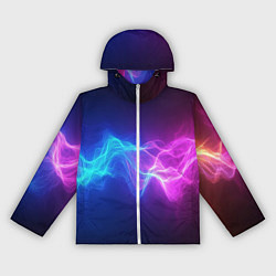Женская ветровка Звуковая волна неоновый узор