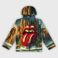 Ветровка с капюшоном женская Rolling Stones - sea rocks, цвет: 3D-черный
