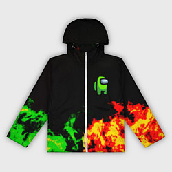 Женская ветровка Амонг ас огненная текстура