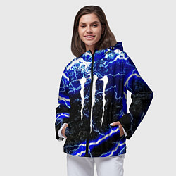 Ветровка с капюшоном женская Monster storm energy, цвет: 3D-черный — фото 2