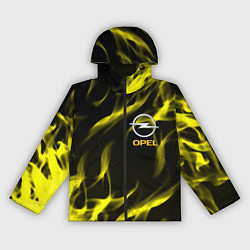 Ветровка с капюшоном женская Opel огненный стиль, цвет: 3D-черный