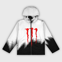 Женская ветровка Monster energy чёрно белые краски