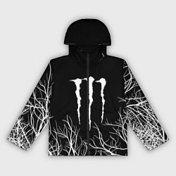 Ветровка с капюшоном женская Monster energy лес, цвет: 3D-черный