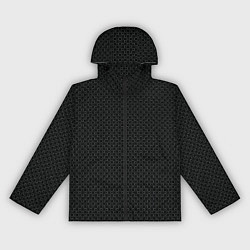 Женская ветровка Чёрный текстурированный мелкие квадраты