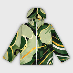 Женская ветровка Зеленый природный паттерн