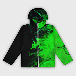 Женская ветровка Color green black