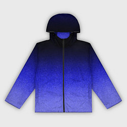Женская ветровка Градиент индиго из чёрно в синий текстура крошка