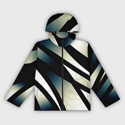 Женская ветровка Чёрно-белый с синим затемнением полосы