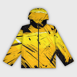 Женская ветровка Желтая краска на черном фоне
