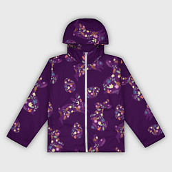 Ветровка с капюшоном женская Кролики и яйца, цвет: 3D-белый