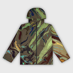 Женская ветровка Абстракция тон хаки