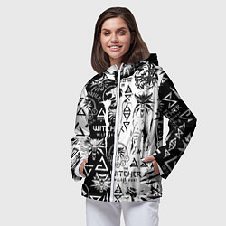 Ветровка с капюшоном женская Monster energy логотипы игр, цвет: 3D-белый — фото 2