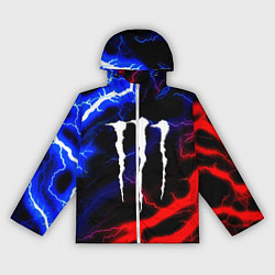 Ветровка с капюшоном женская Monster energy молнии неон, цвет: 3D-белый